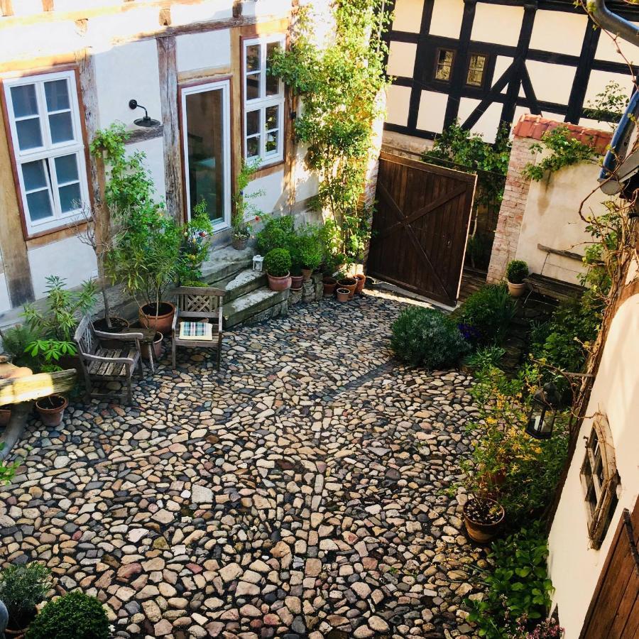 Himmlischer Hof - Juwel Von 1477, Terrasse, Kamin, P, Oeko, Denkmal Quedlinburg Exterior foto