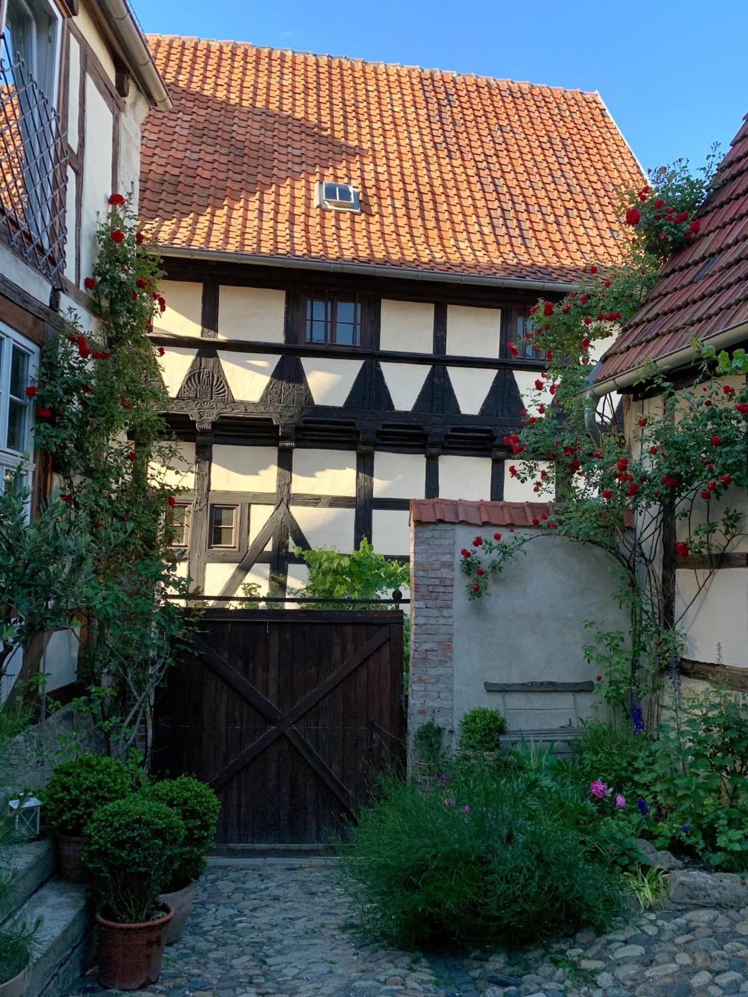 Himmlischer Hof - Juwel Von 1477, Terrasse, Kamin, P, Oeko, Denkmal Quedlinburg Exterior foto